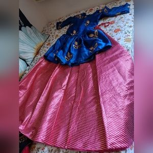 Lahnga with peplum top for 7 to 10 years girl